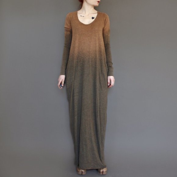 Raquel Allegra Dresses & Skirts - RAQUEL ALLEGRA ombre earth tone dyed maxi dress